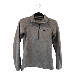 Womens NIKE Element Grey Dri-FIT Half Zip Pullover XS